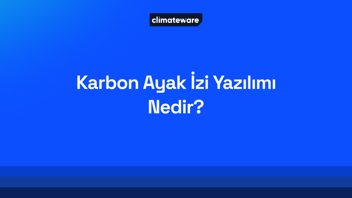 Karbon Ayak İzi Yazılımı Nedir? blog kapağı